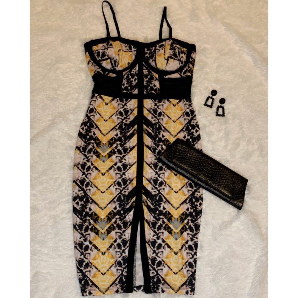 Material girl bustier midi dress